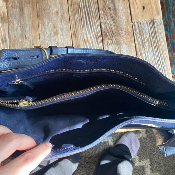 TORY BURCH Gemini Link Striped Multi Belted Hobo Cross Body Bag - Picture 6 of 10